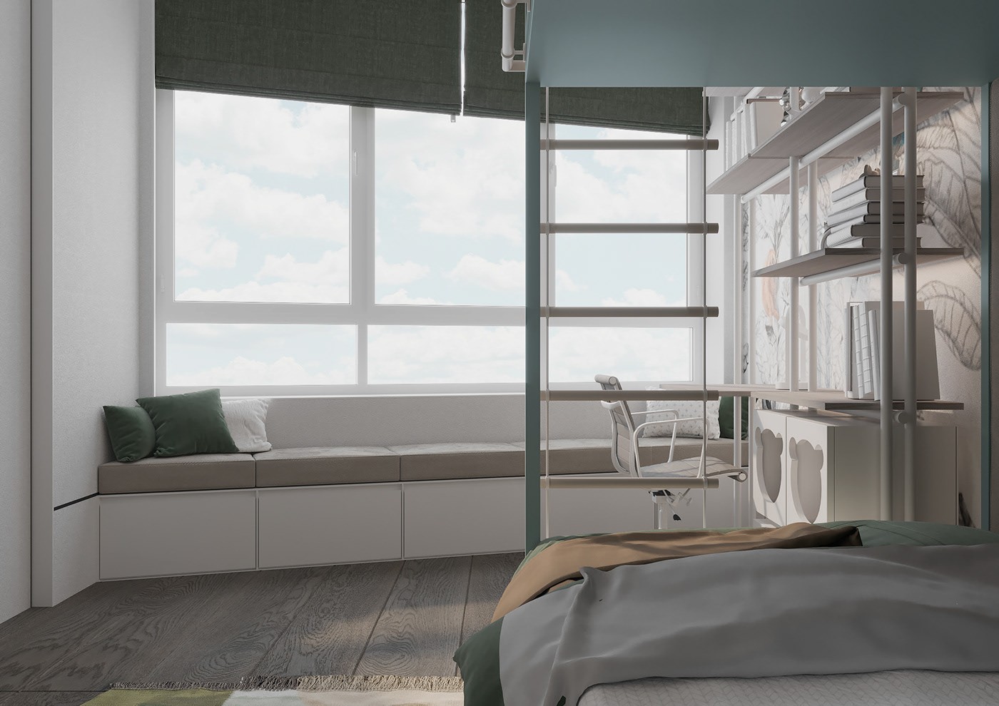 原木与灰色 打造出精致舒适的住宅-20