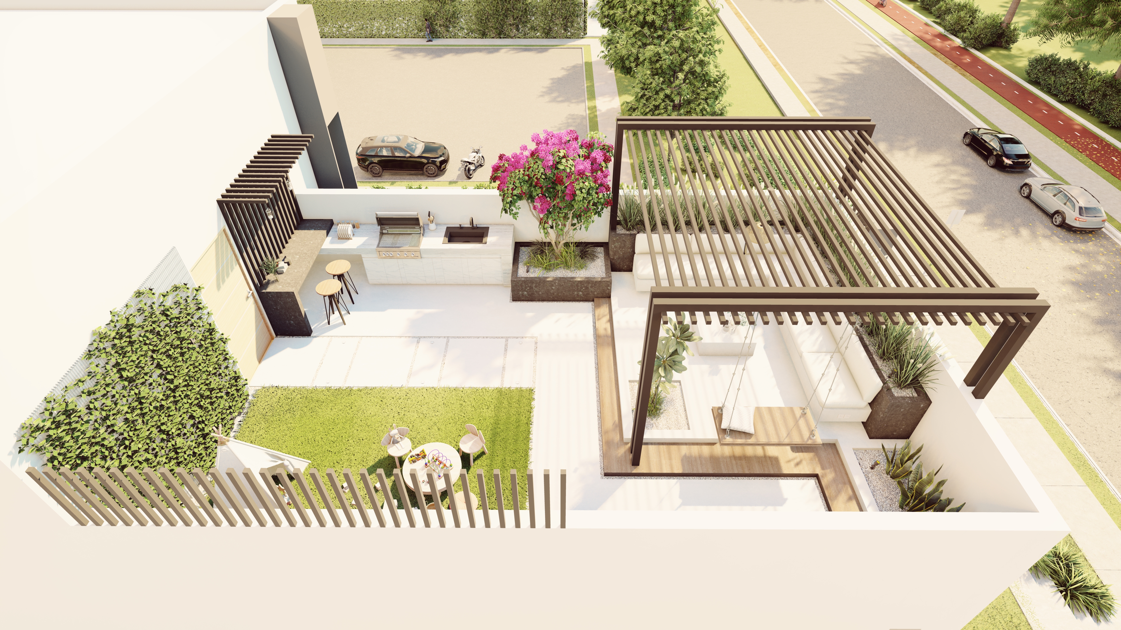 MODERN ROOF LANDSCAPE WITH KIDS AREA (KSA)-12