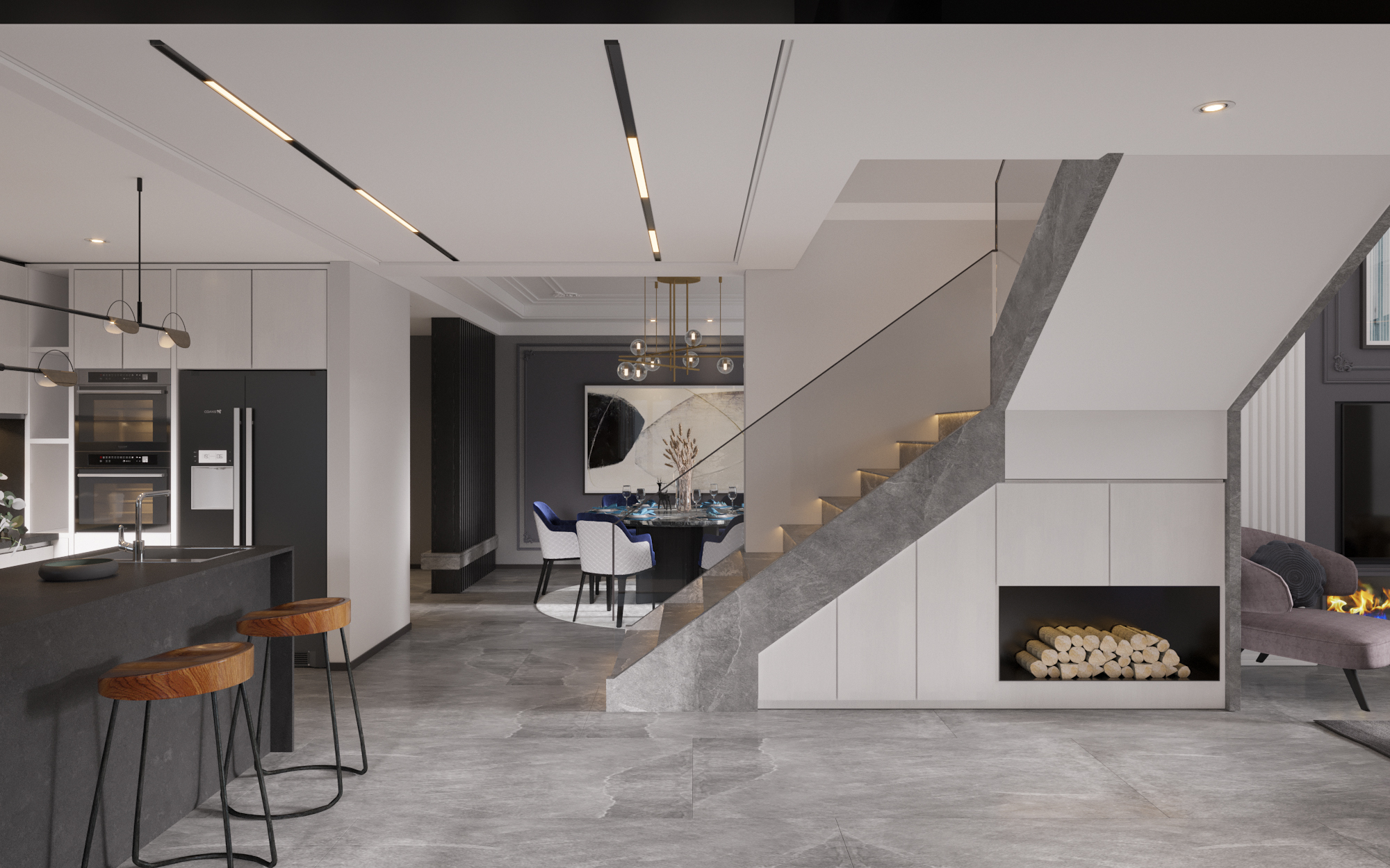 贵州凯里现代中式雅居，传统元素与时尚空间的完美融合-2