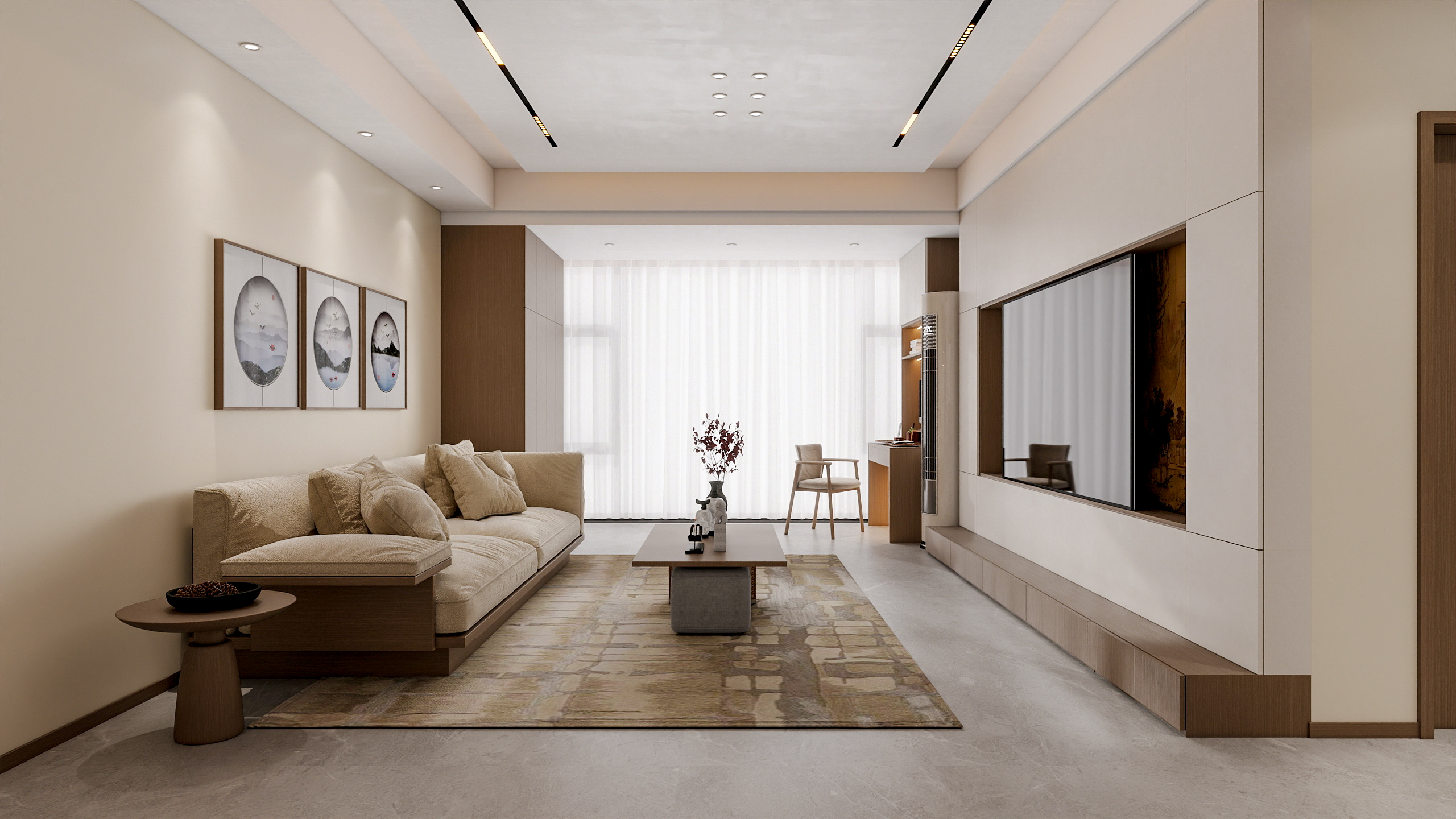 四川岳池香水湾（116平方简约中式三居室）-12