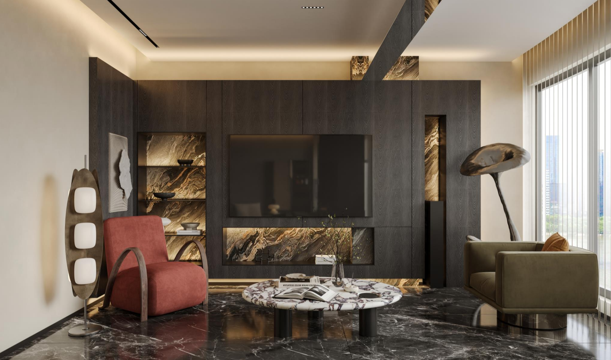 广东佛山 140 平层现代轻奢风设计丨中国佛山-14