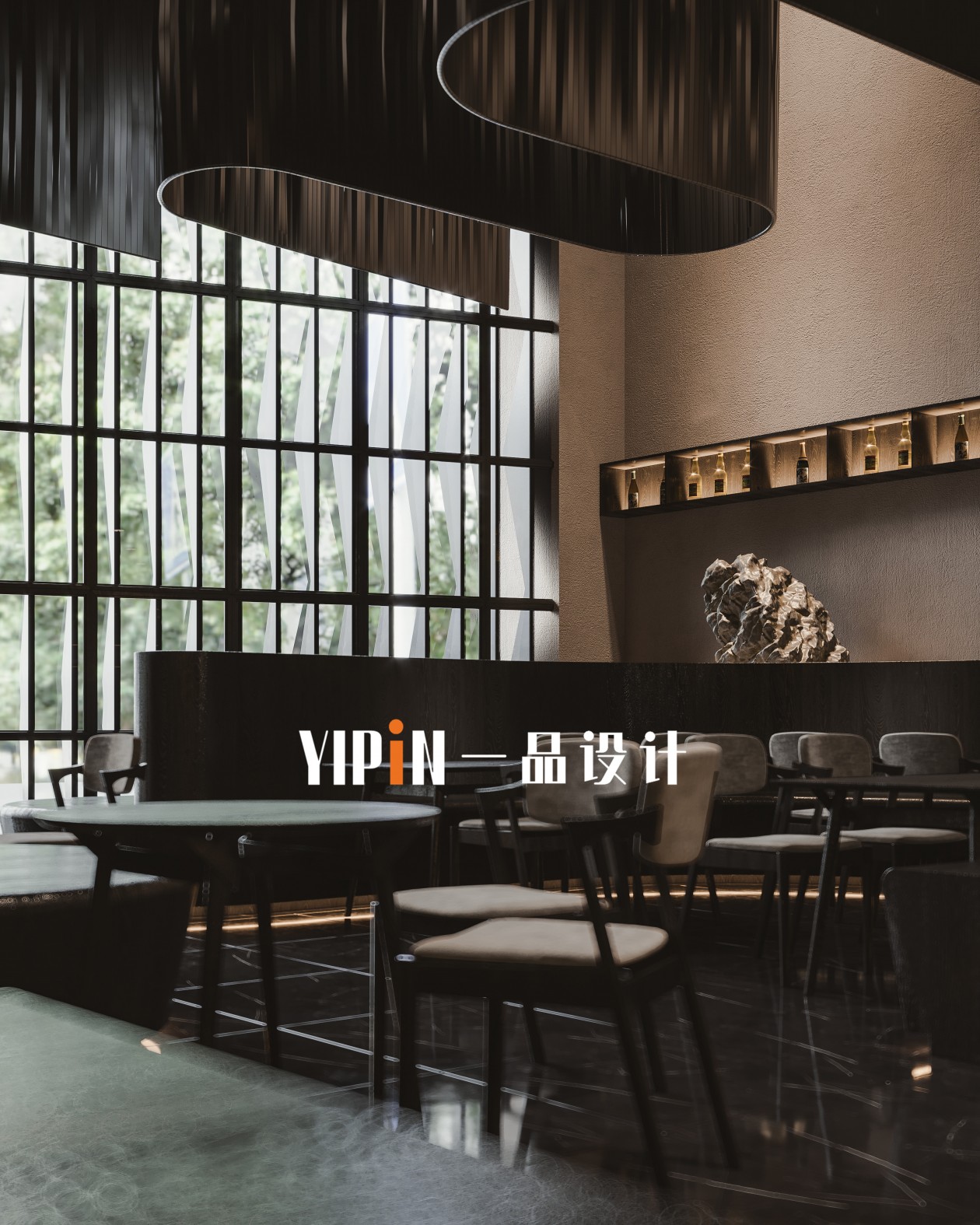 暗黑系挑空餐厅-5