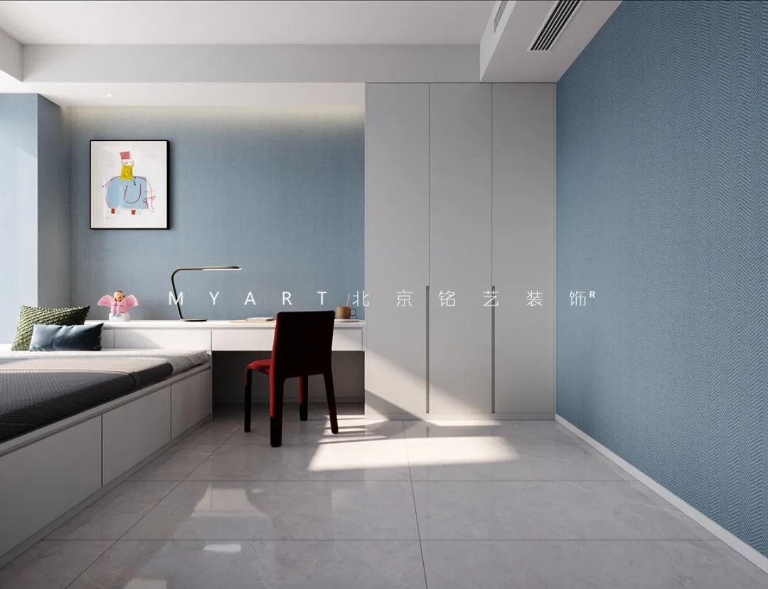 蓝色诗意,自然至简——现代简约家居设计案例-31