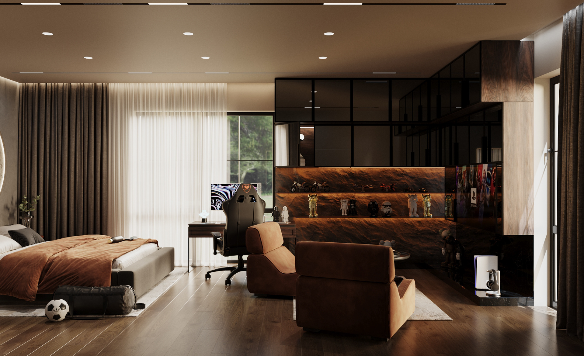 青少年男孩的卧室和浴室丨Kateryna Pik-11