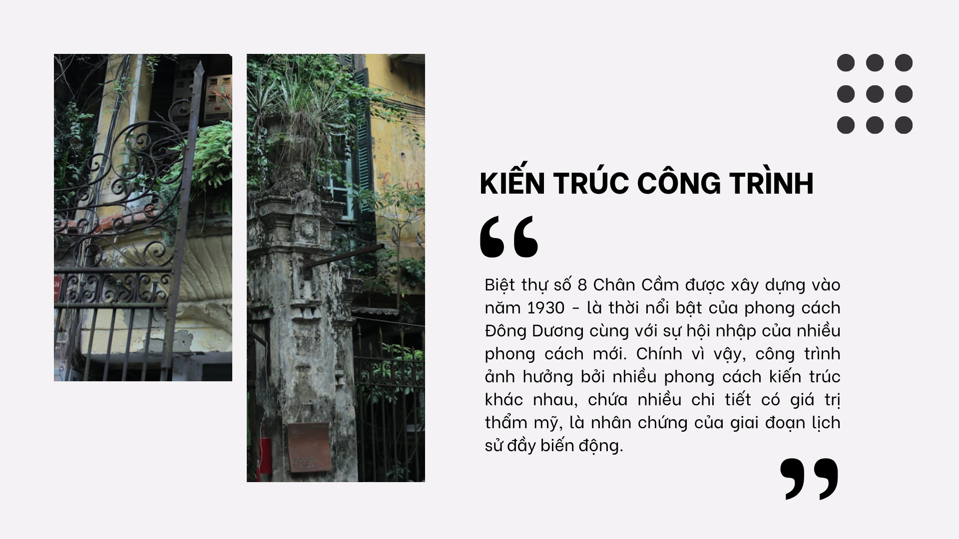 Nghiên cứu bảo tồn Biệt thự số 8 Chân Cầm-19