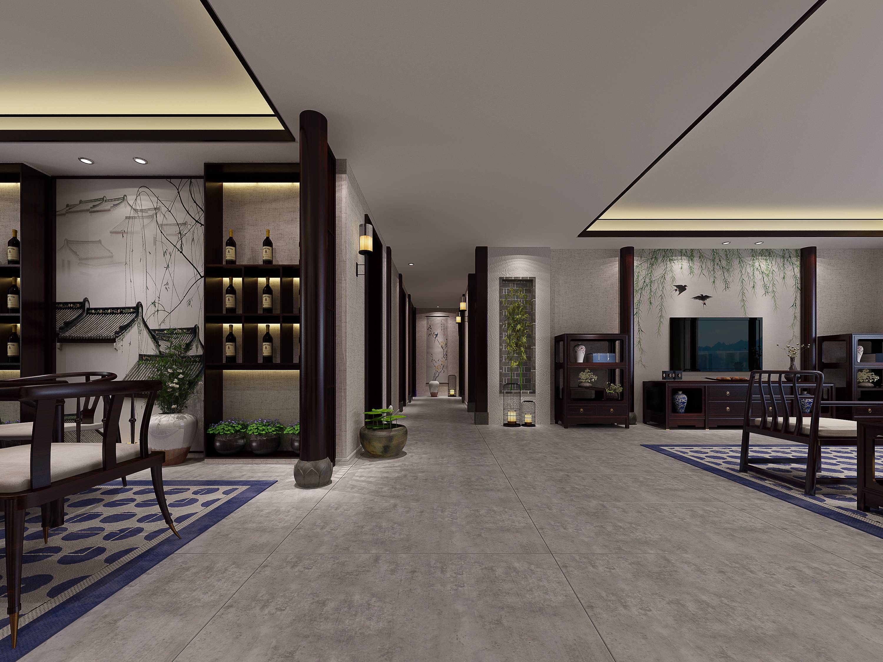 新中式 中式古典 奢华家装别墅样板房-2-22