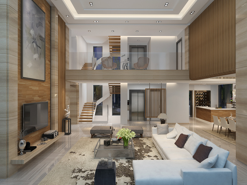 上海华侨城十号院现代简约独栋别墅设计案例-19