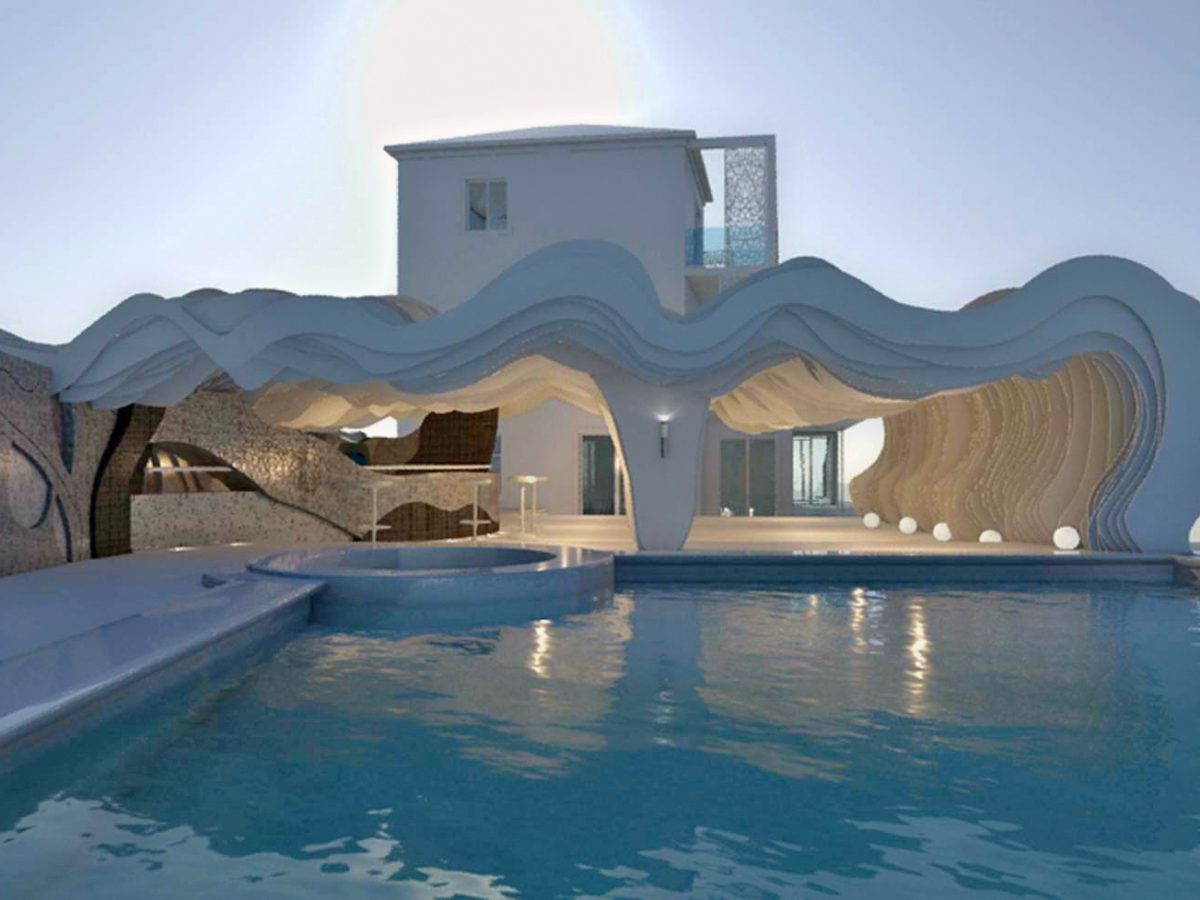 The Wave Pergola - Utopia Hotel Design Staging-13