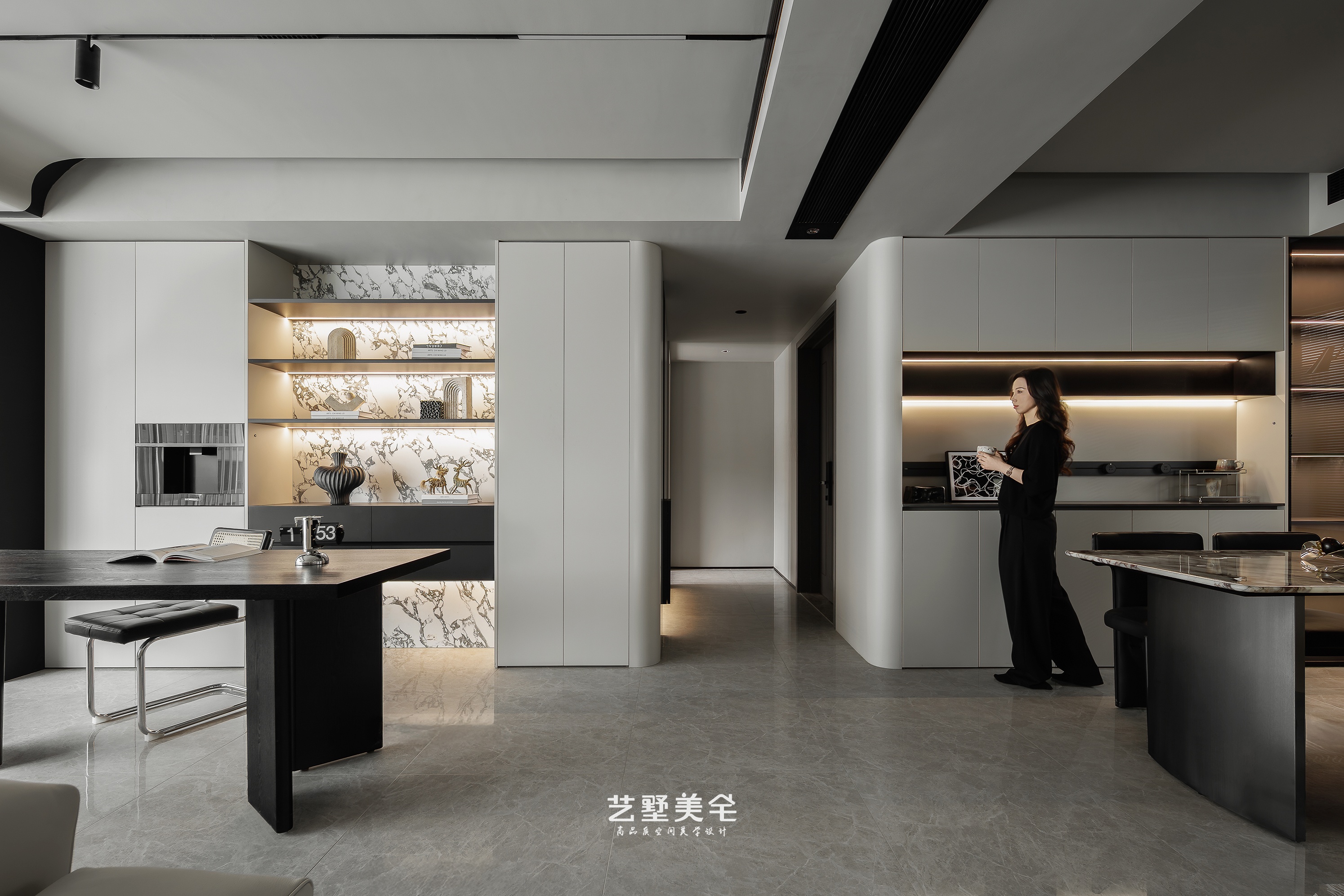 实景 139㎡高级灰克制美学现代高级感栖居丨中国合肥丨艺墅美宅-23