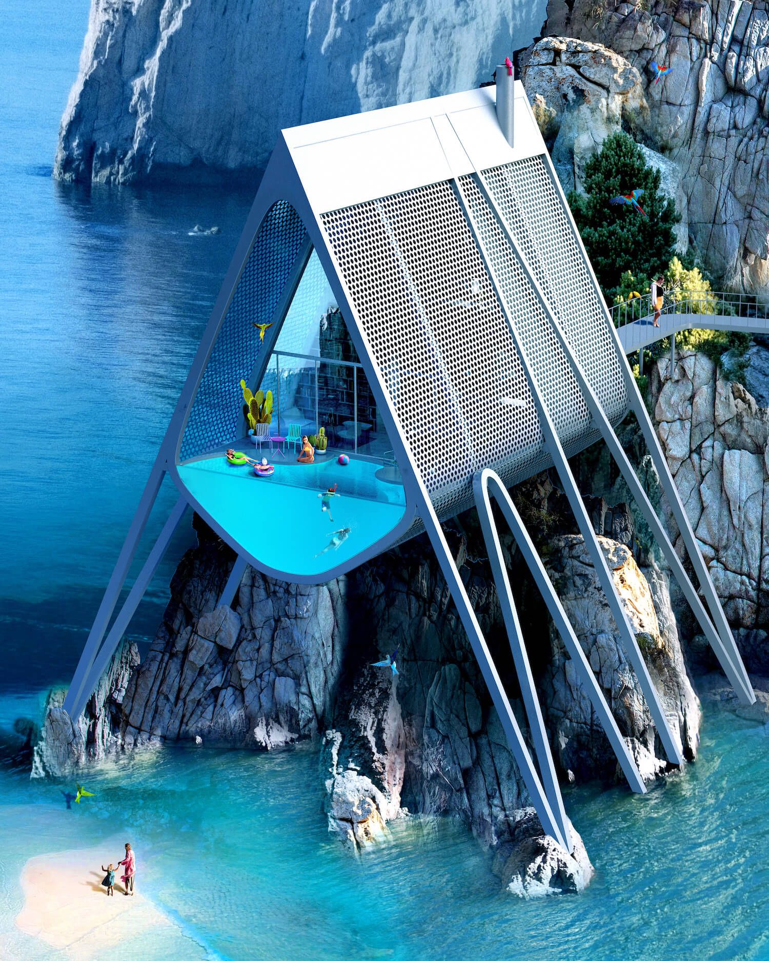 希腊海滨的白色小屋丨ANTIREALITY-4