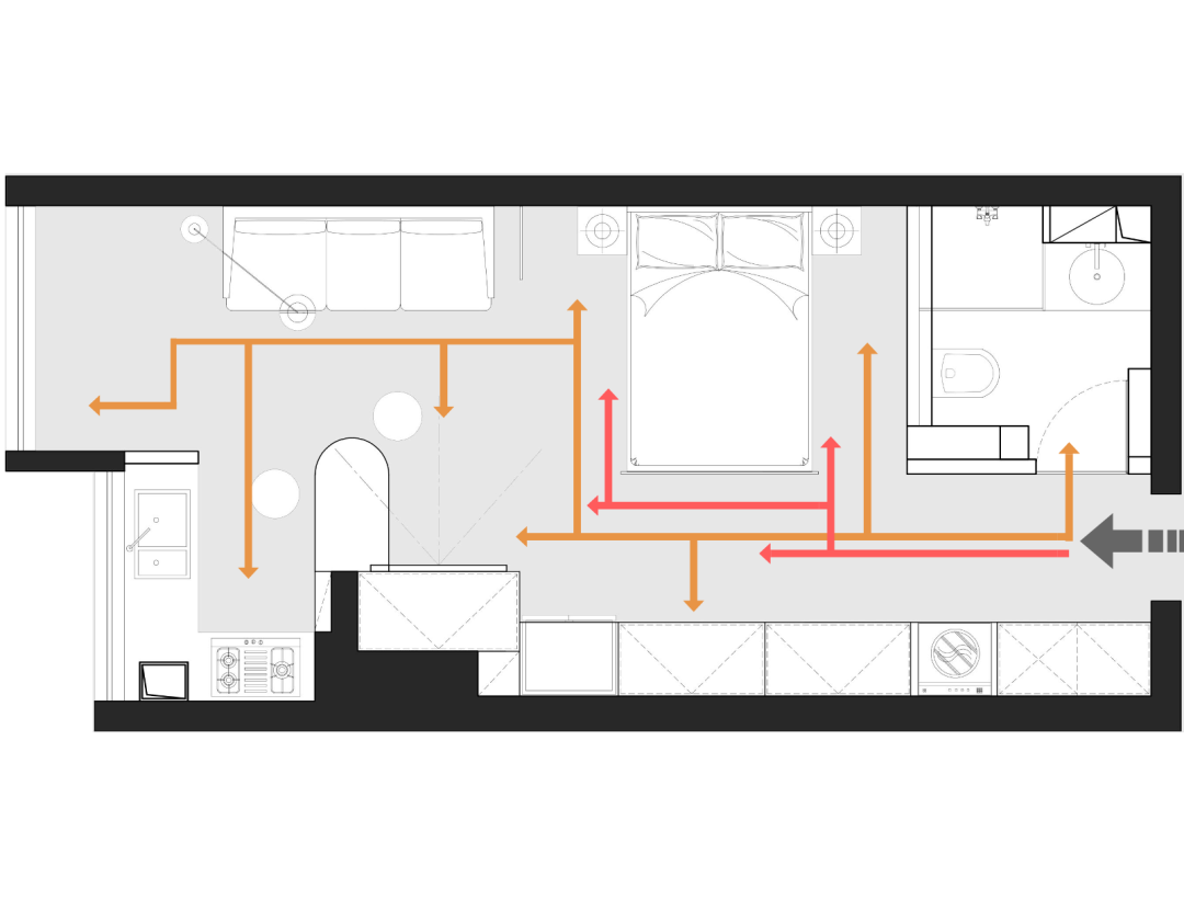 色彩空间 · 西安50平米现代简约风设计丨中国西安丨异构国际设计-29