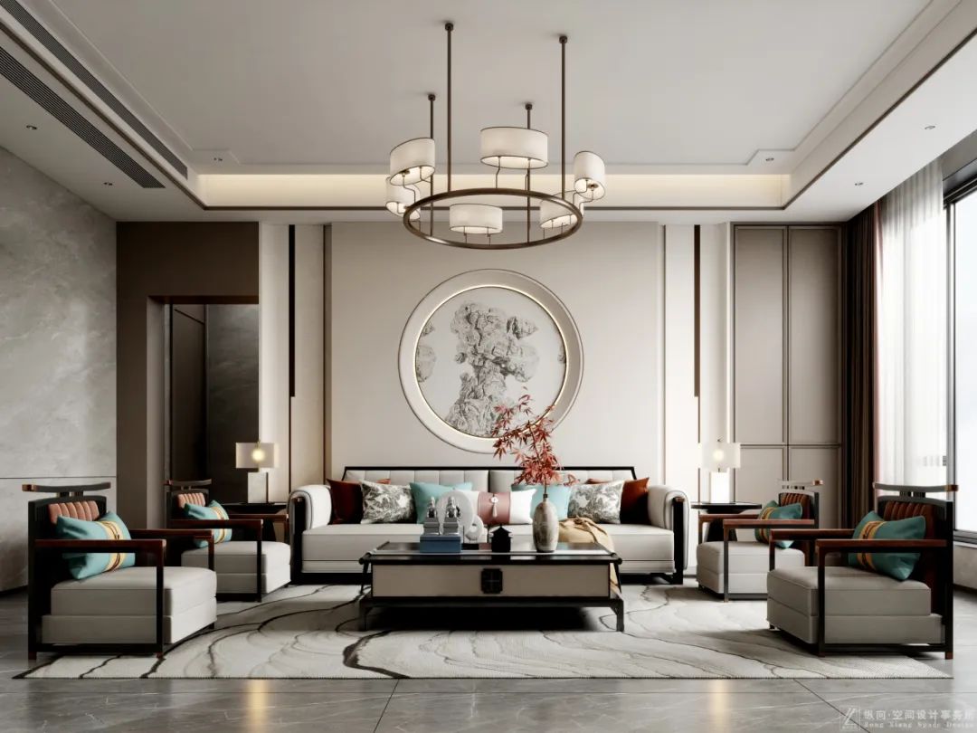 湖南浏阳 450㎡新中式自建别墅丨中国湖南丨纵向·空间设计-18