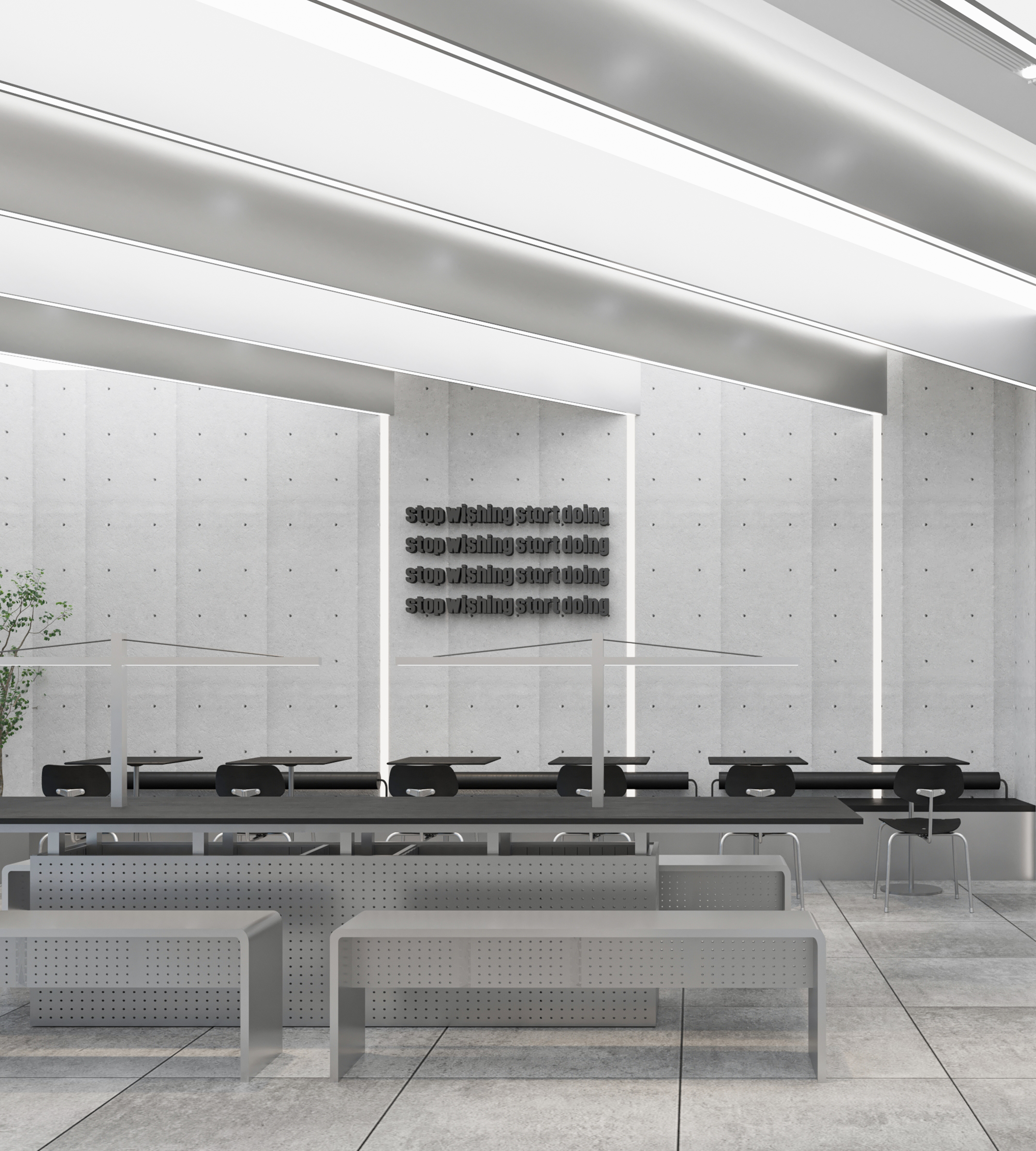 尽显高级冷酷的咖啡厅设计-7