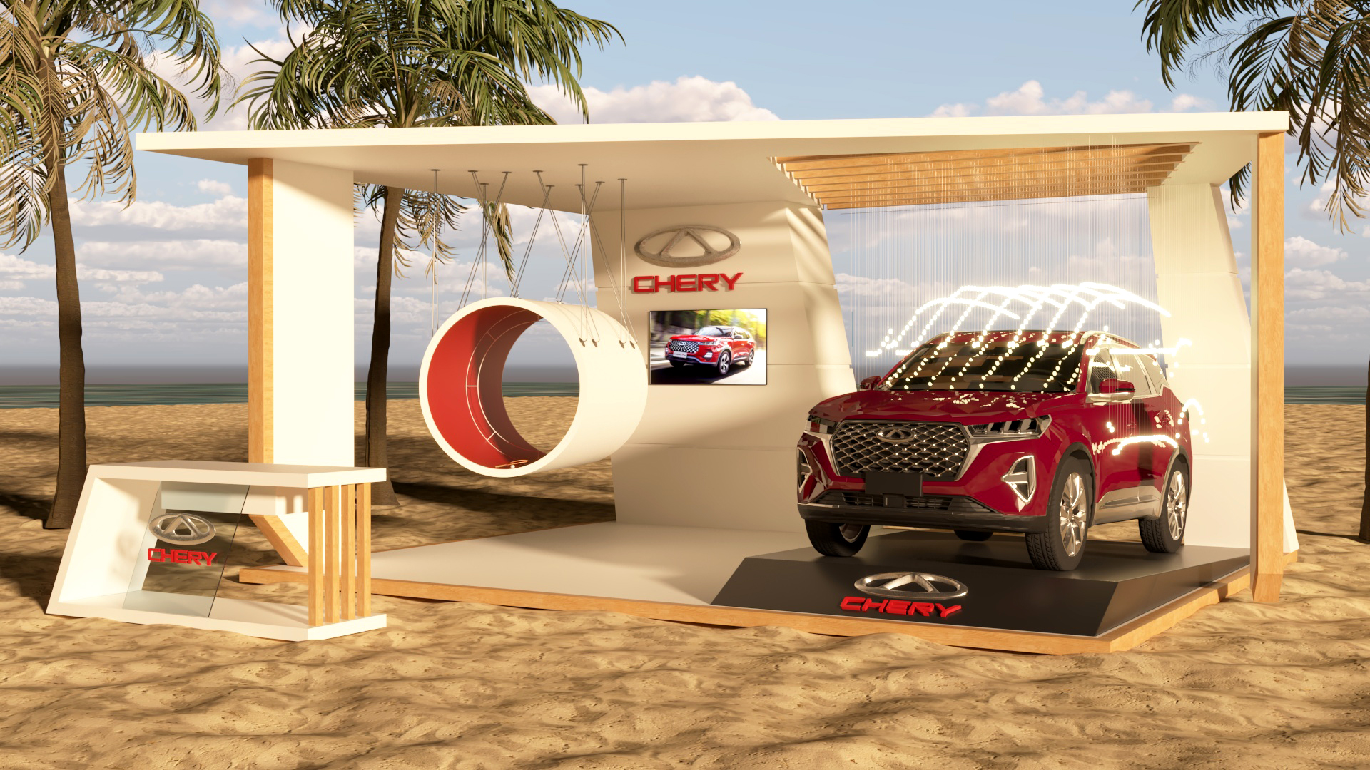 Chery Beach Display Stand-0