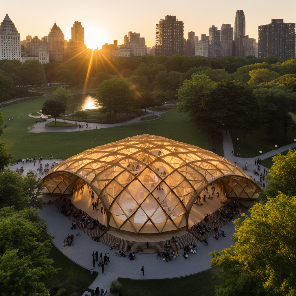 Pavilion inspired by Shigeru Ban-3