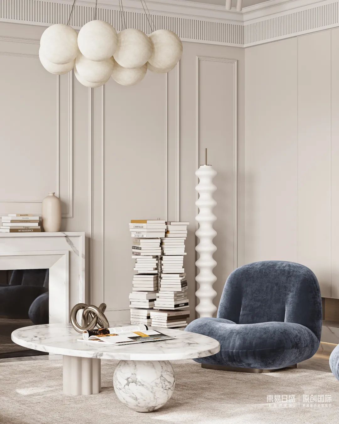 【首发】许梦娇作品：巴黎漫步 | 闻博花城180㎡法式浪漫混搭风-2