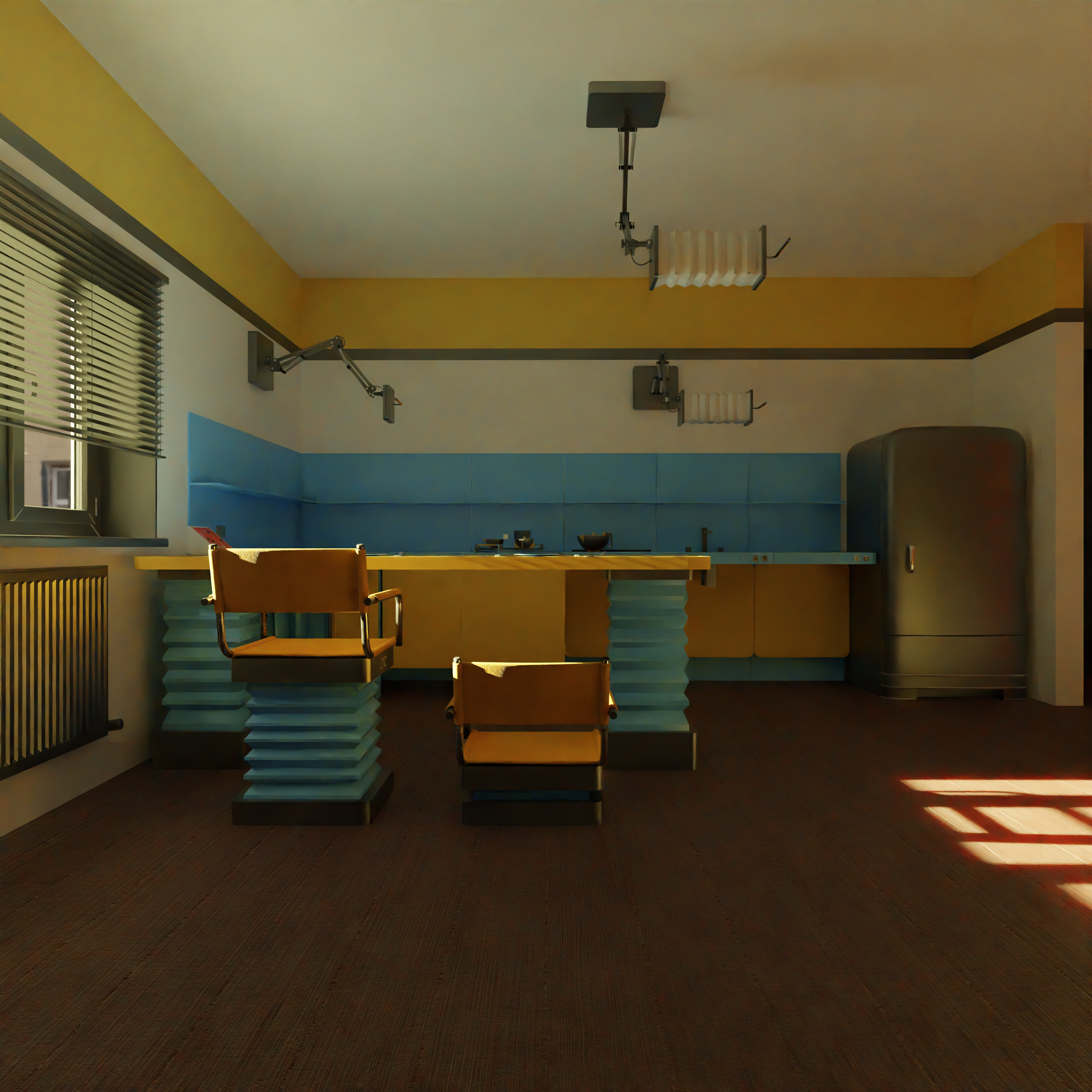 残疾人厨房与客厅室内设计项目丨Mykyta Lytovchenko-11