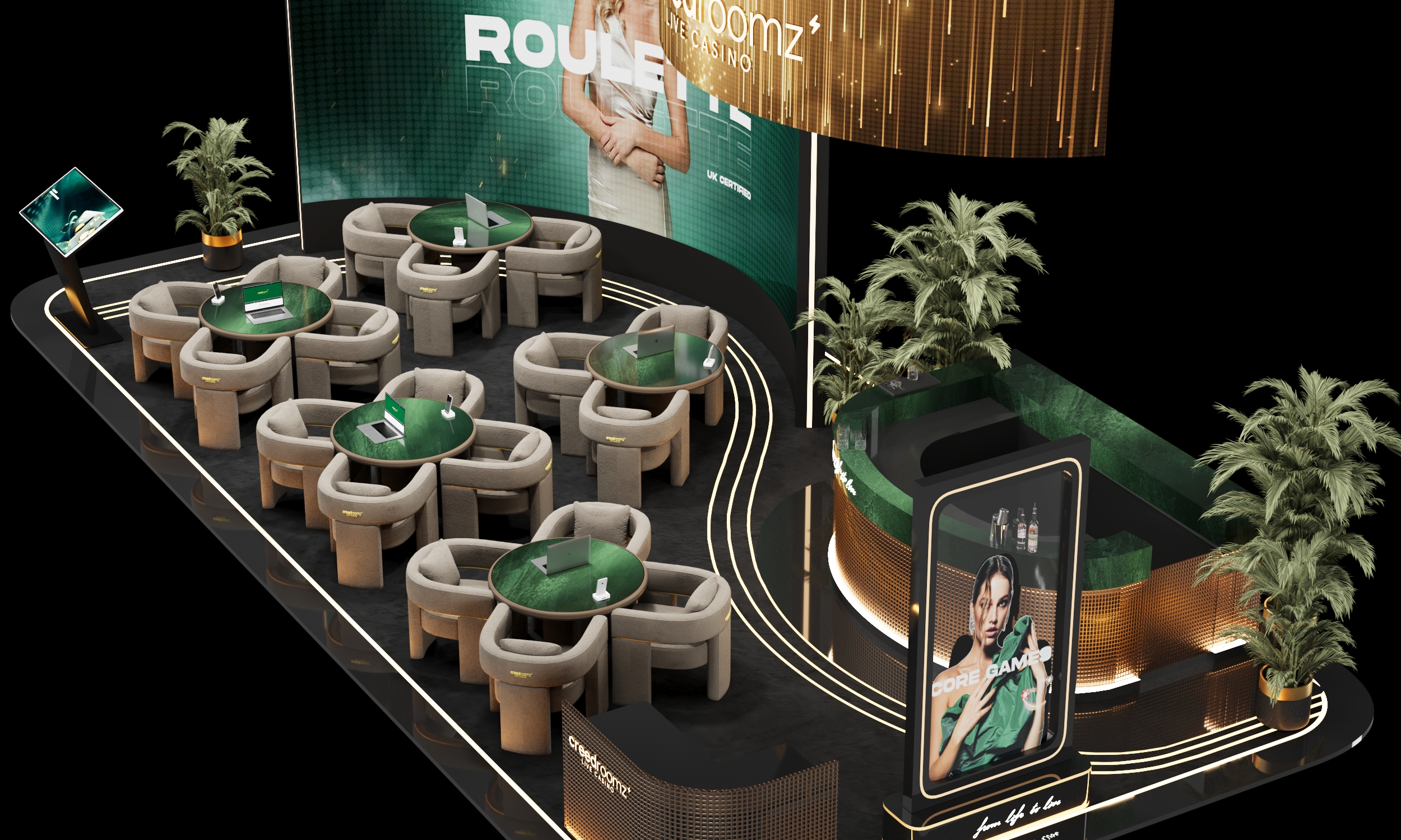 IGB Expo stand design for Creed Roomz (Soft Construct)-6