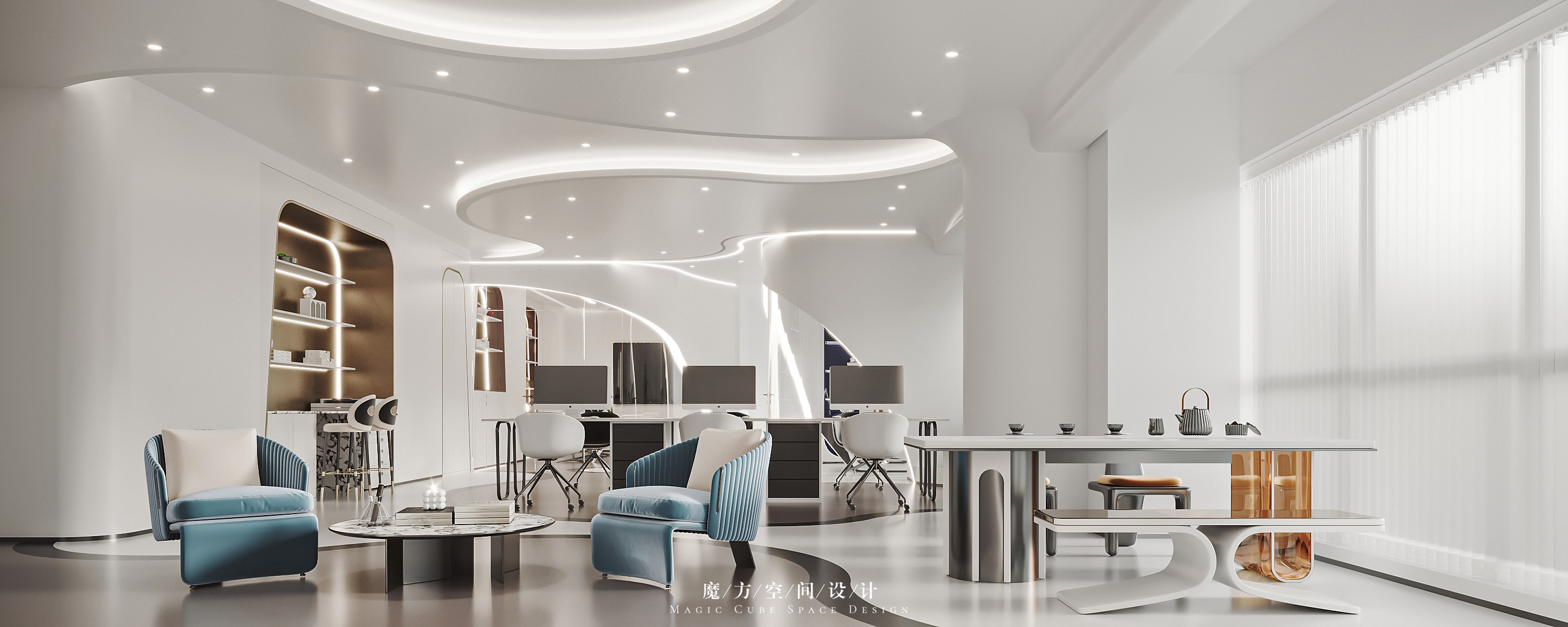 西安•曲江文创中心办公室商业空间设计项目丨中国西安丨魔方空间设计-19