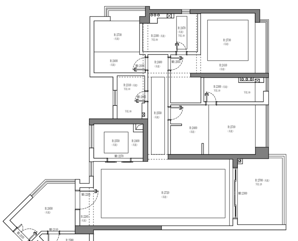 150㎡现代中古风三居室-1