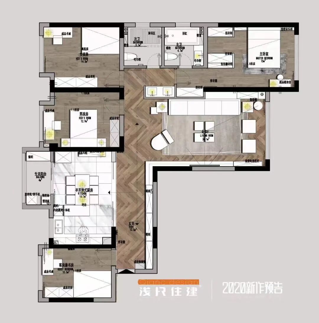 湘潭天元广场法式复古公寓设计丨中国湘潭丨浅尺住建-19