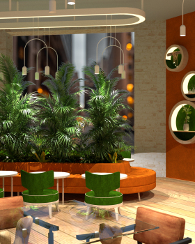 Eco cafe interior design ''TOYA BESSERA''