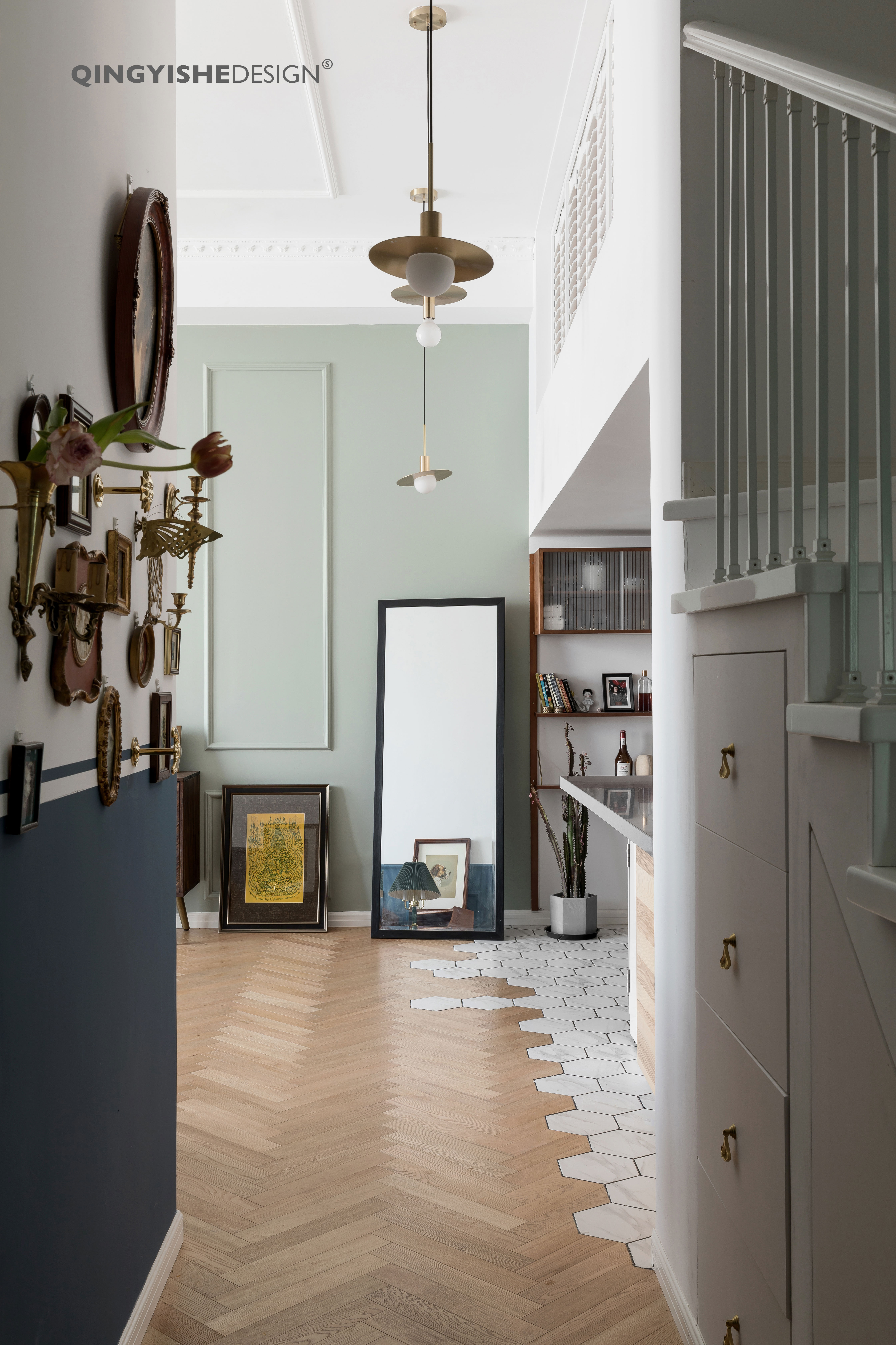 双层复古豪宅 | 层高利用与中古元素的魅力结合-47