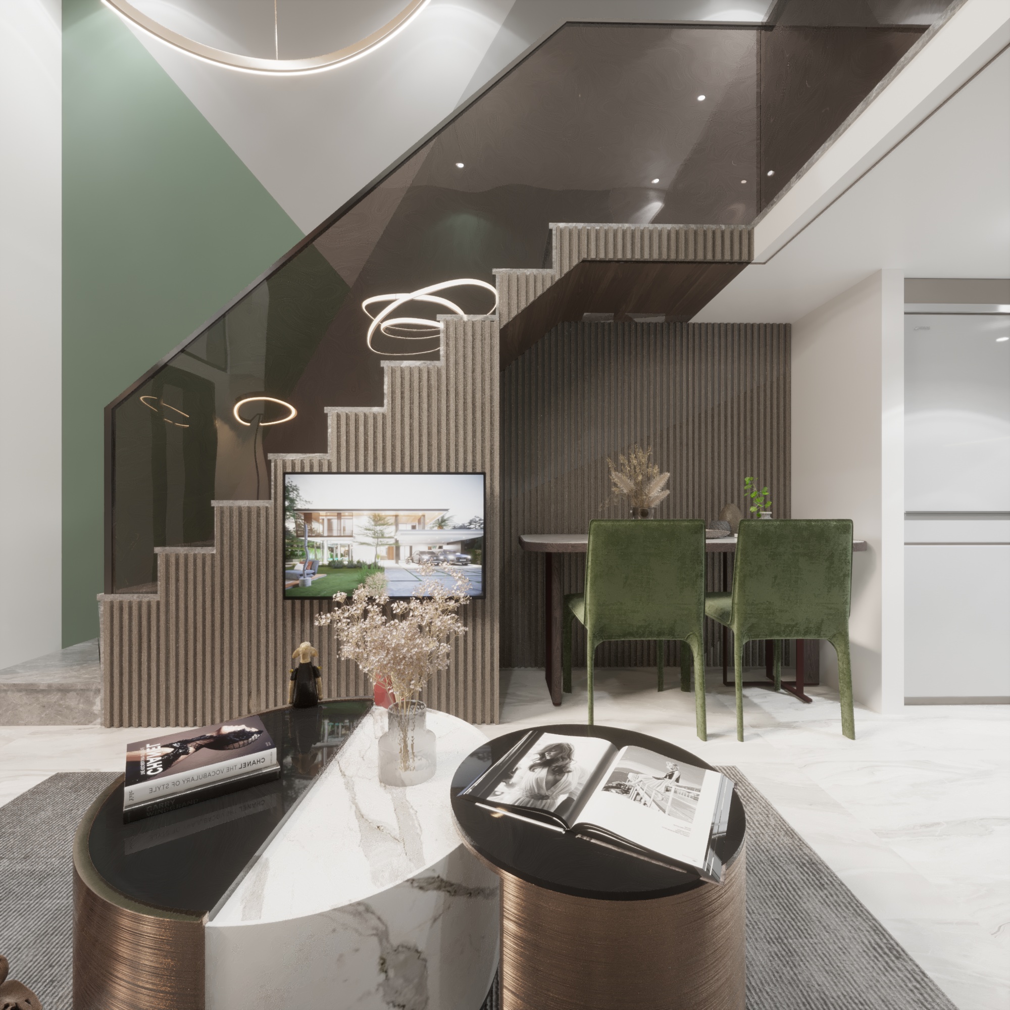 Home Interior Kitchen & Living & Bedroom & Bathroom-8