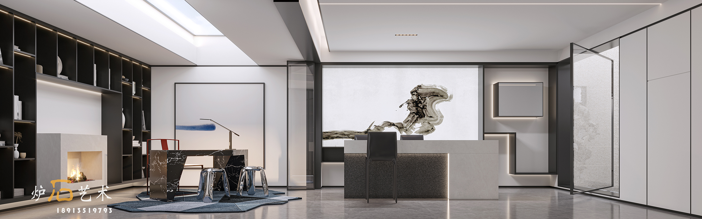 现代平层局部 |炉石艺术-2