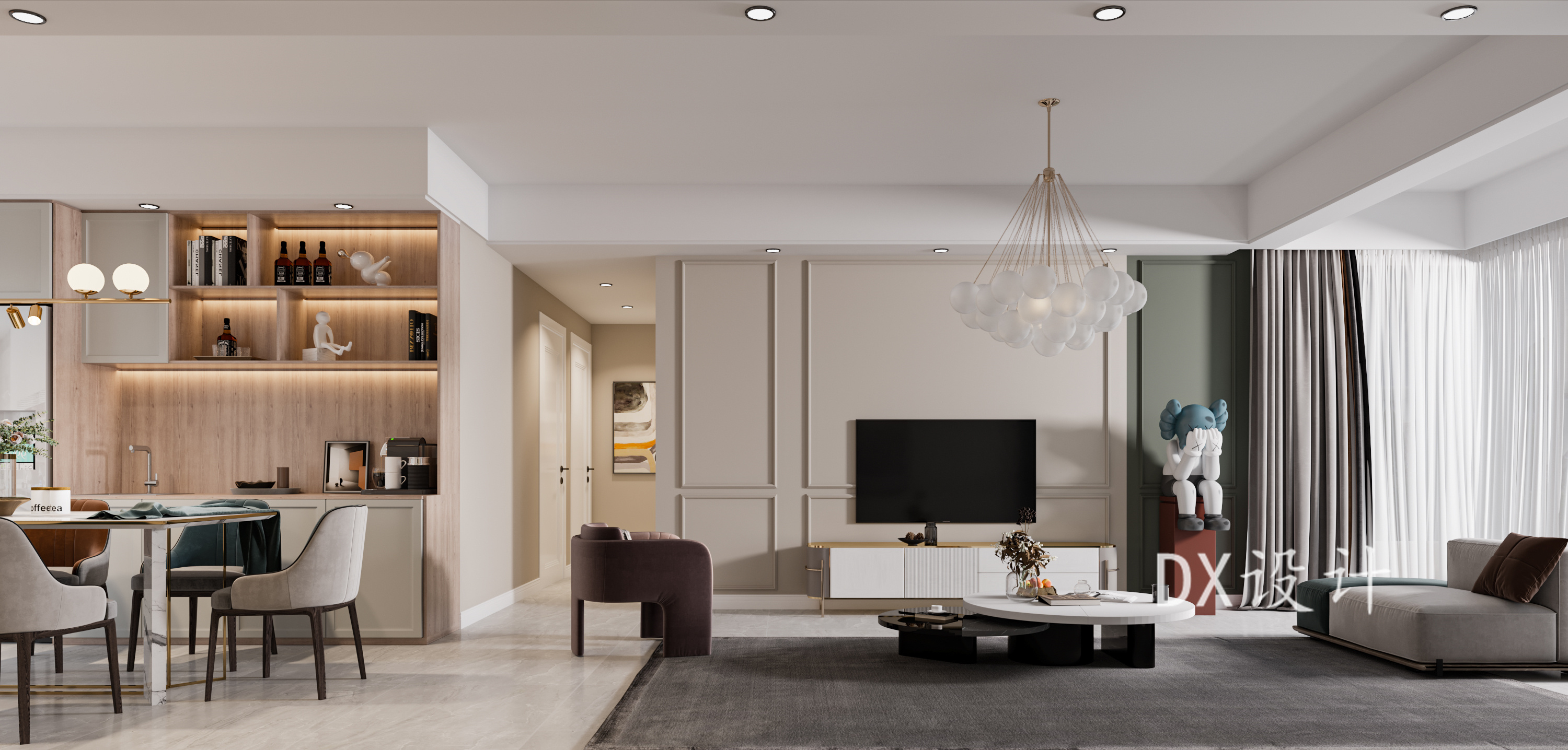 现代简约客餐厅设计合集丨原创作品-9