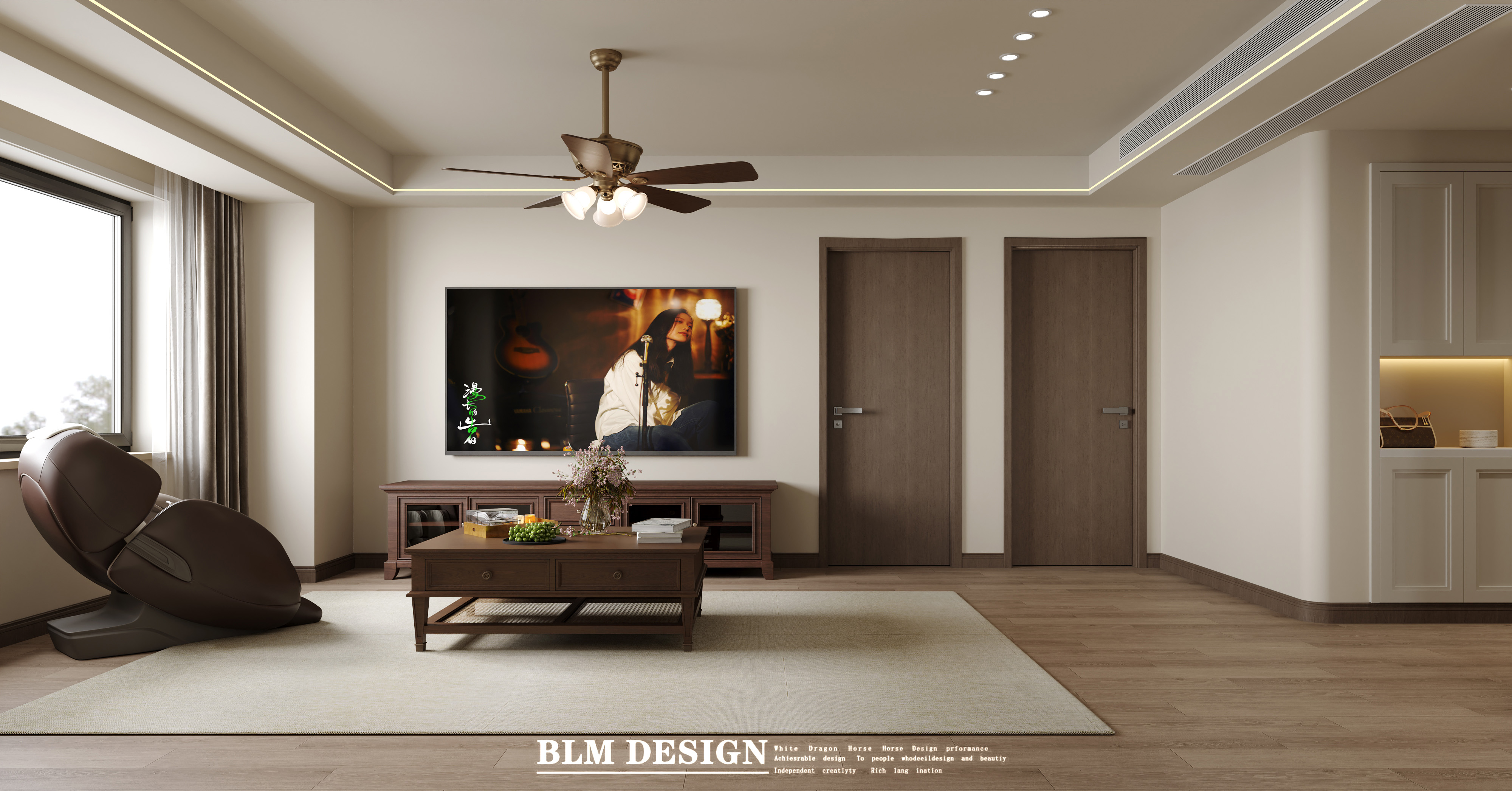 现代中古家装效果图案例-1