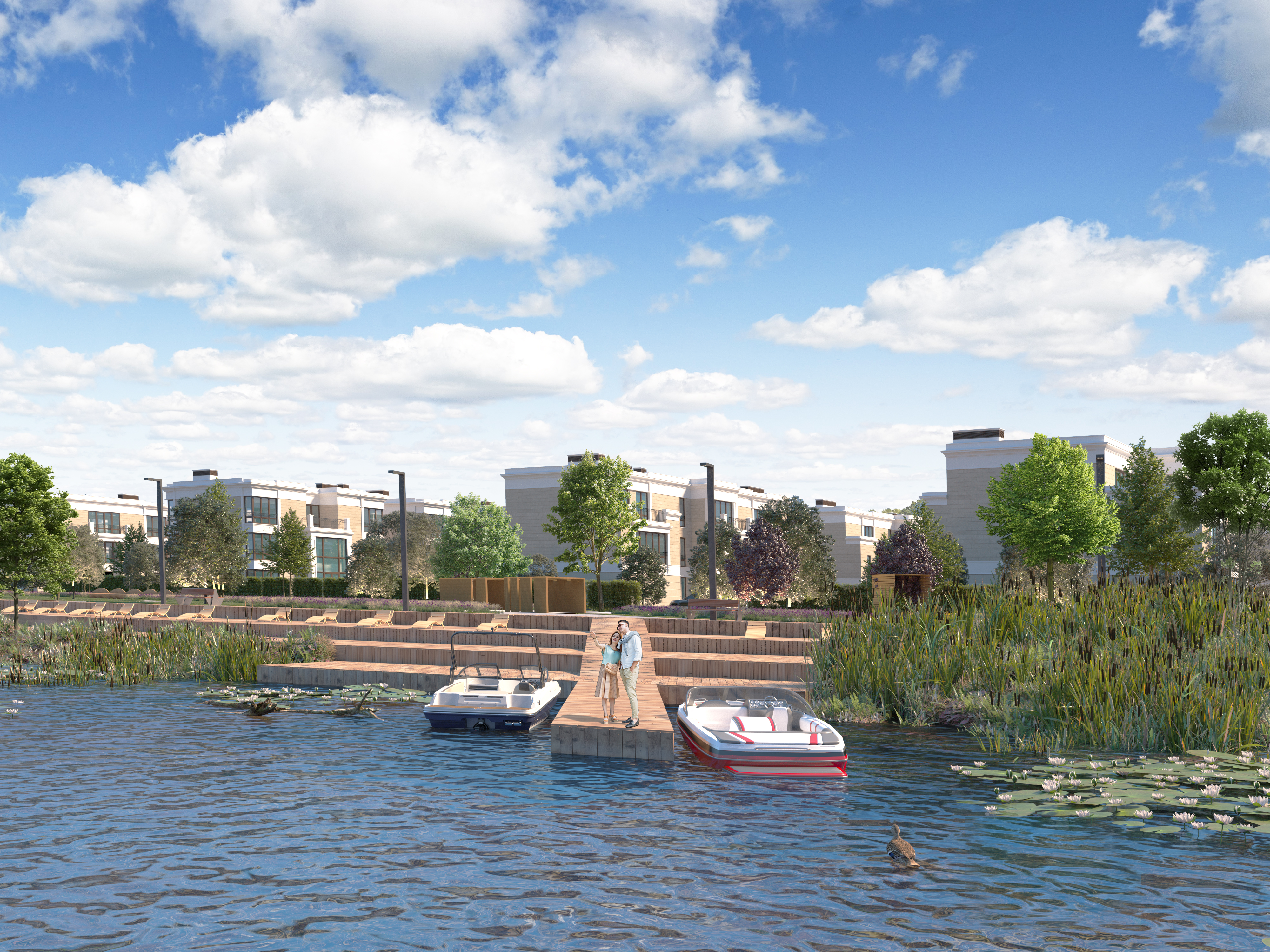 cottage village by the river - CGI-1
