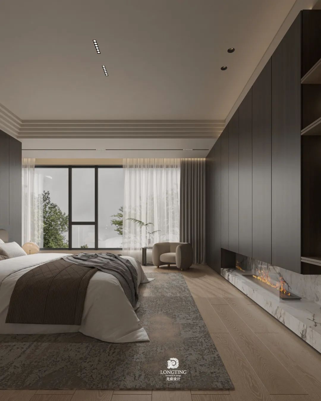 汀泽湾自然优雅家居空间设计丨龙庭设计-44