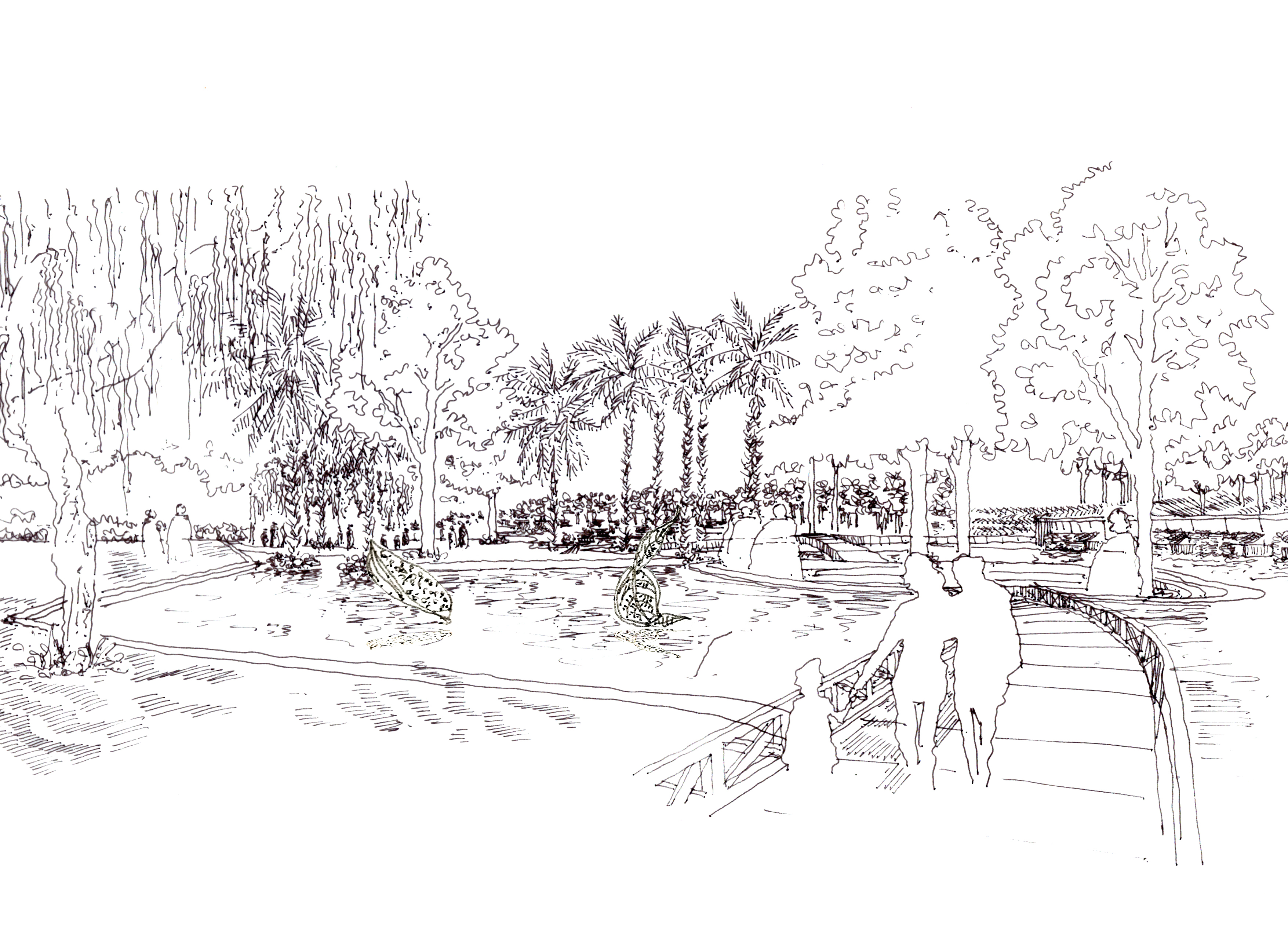 棕榈山景观草图丨EgyptCairo丨OKO PLAN Landscape-13