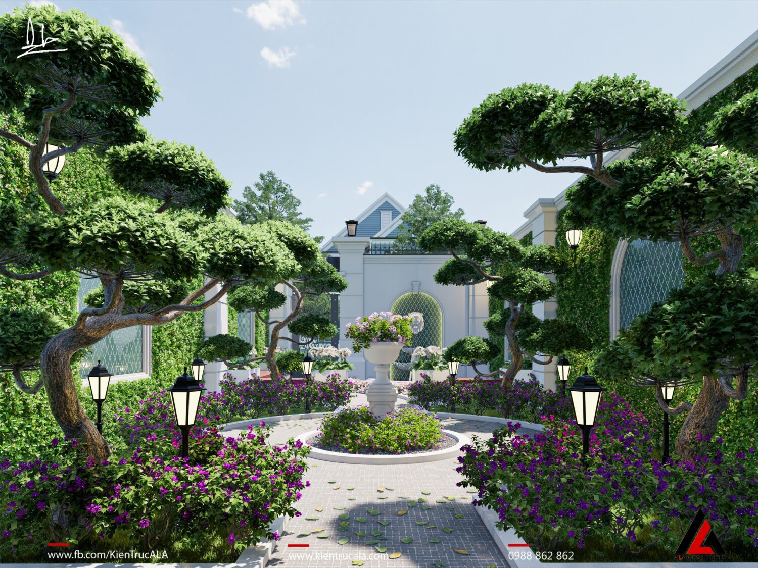 免费的SketchUp花园外部模型丨Duy Loc-3