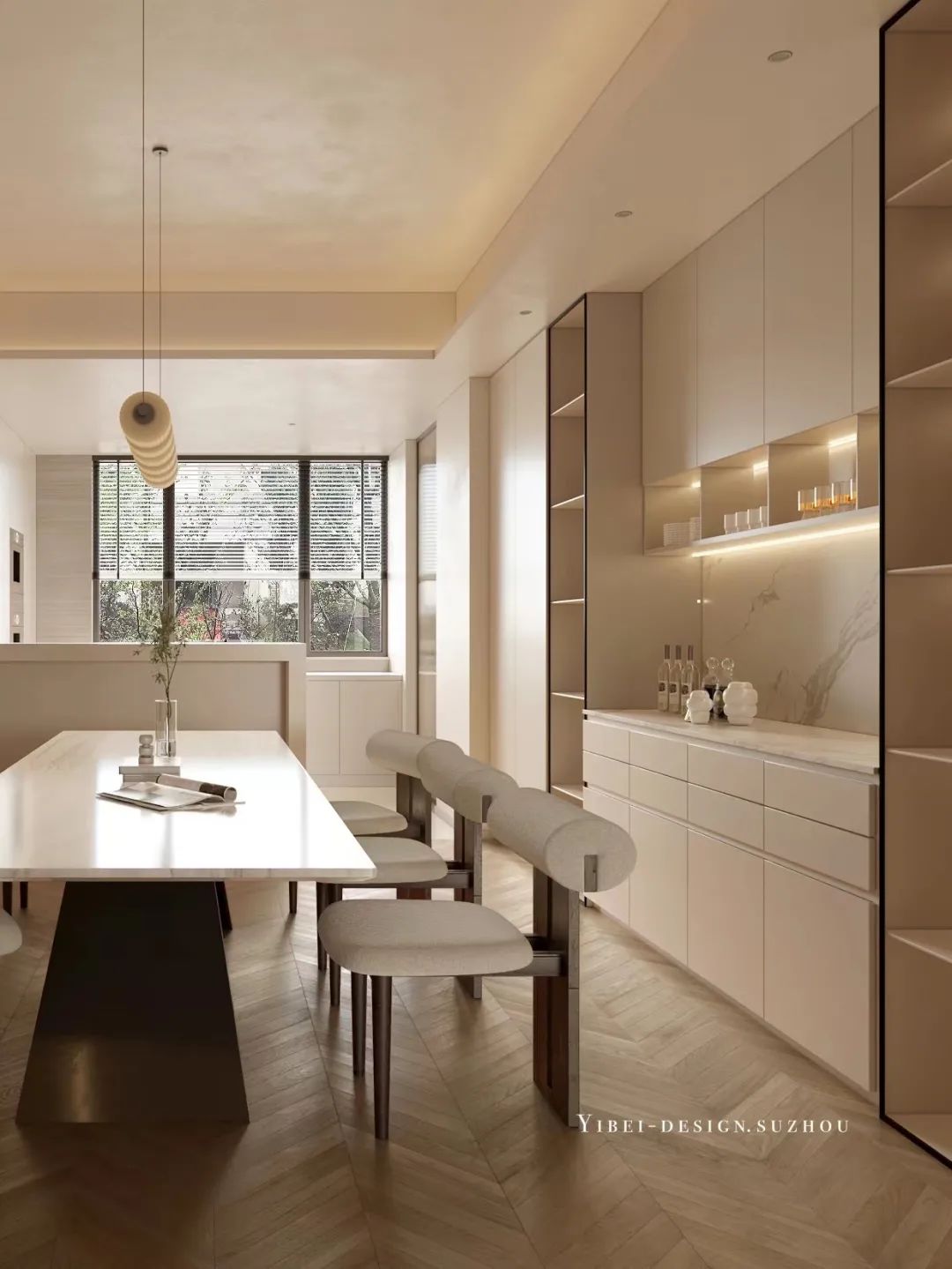 奶油系浪漫家居丨中国苏州丨一贝设计-11