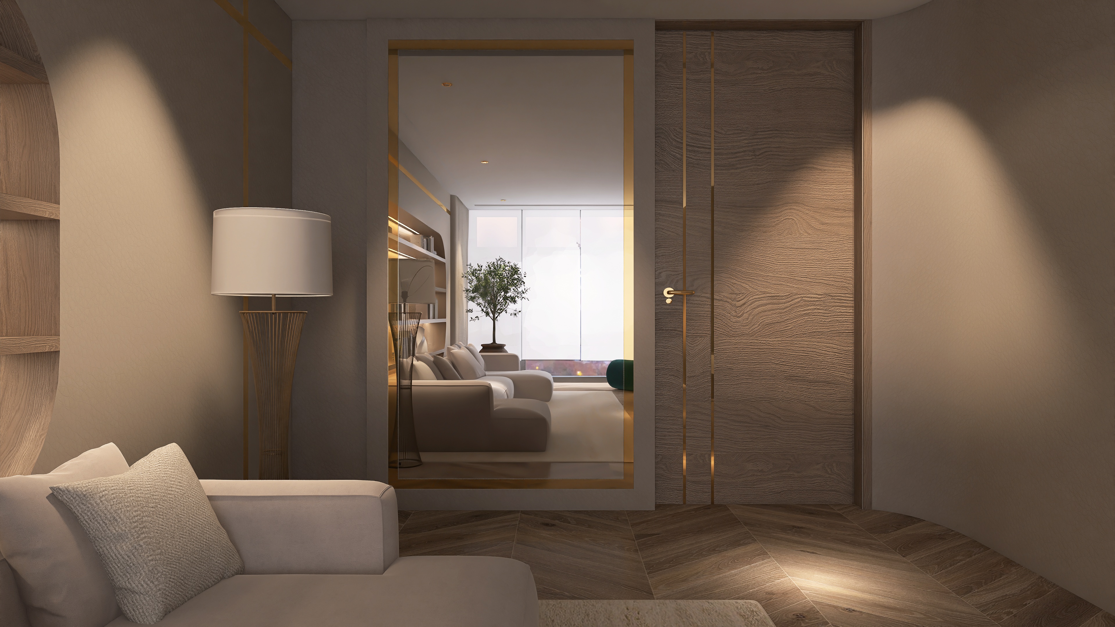 可俯瞰城市景观的客厅-6