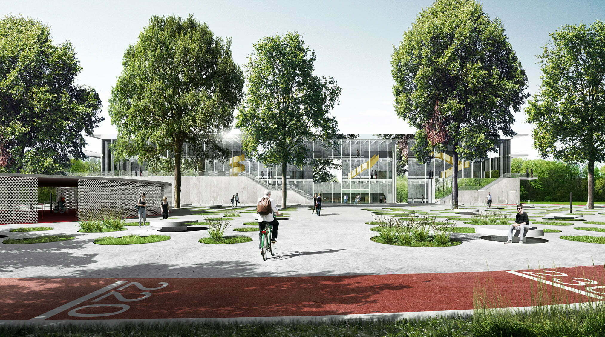 O 楼 学院楼

注：这里gebouw可能是荷兰语等语言中建筑、楼的意思，O推测是该建筑的编号之类，faculty building常见意思是学院楼  丨比利时安特卫普-5