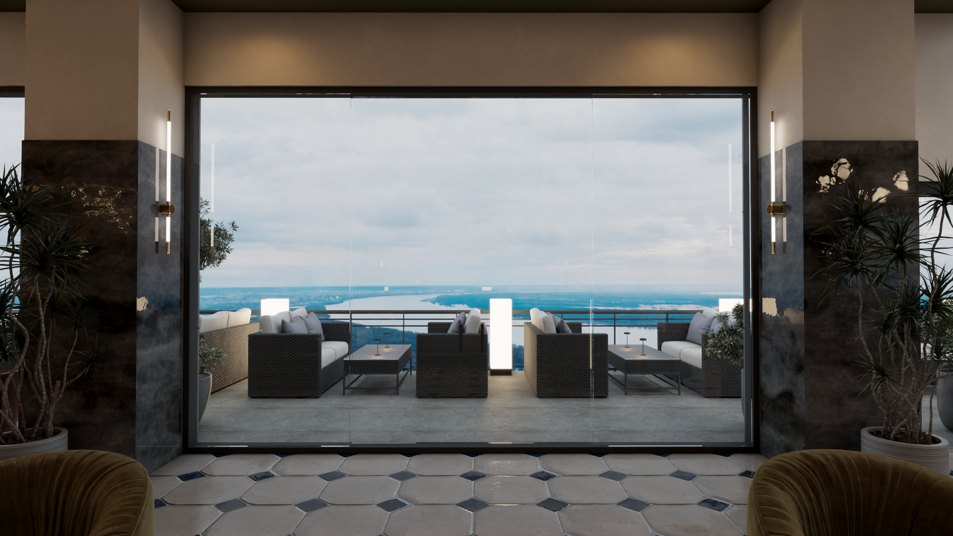 餐厅和水烟休闲室室内设计丨沙特阿拉伯-31