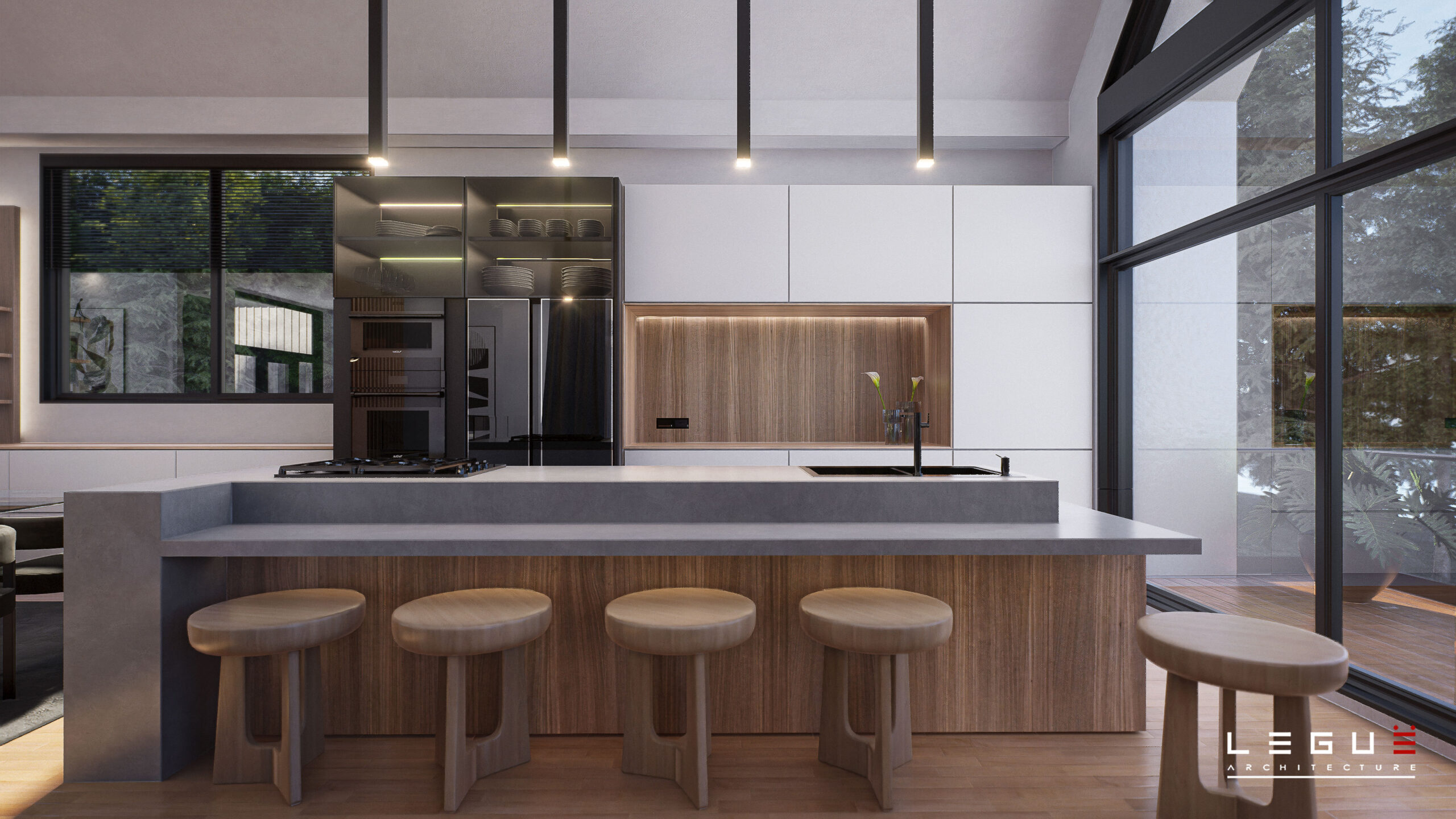 302号房屋平面图

注：Plan de maison常见意思是房屋平面图 ，Ë 在这里可能是输入错误，推测原文可能是 302 相关的编号 丨Leguë Architecture-23