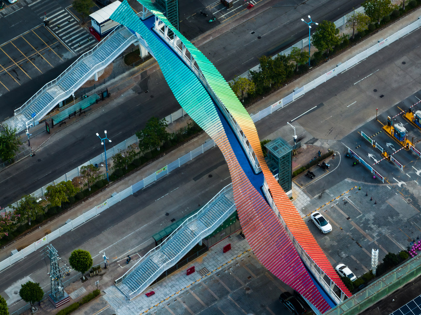 南海大沥建设大道人行天桥丨中国佛山丨竖梁社 Atelier cnS-15