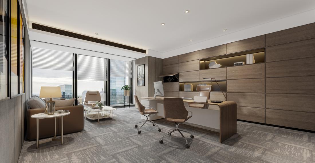 地产公司总裁办室内设计案例-10
