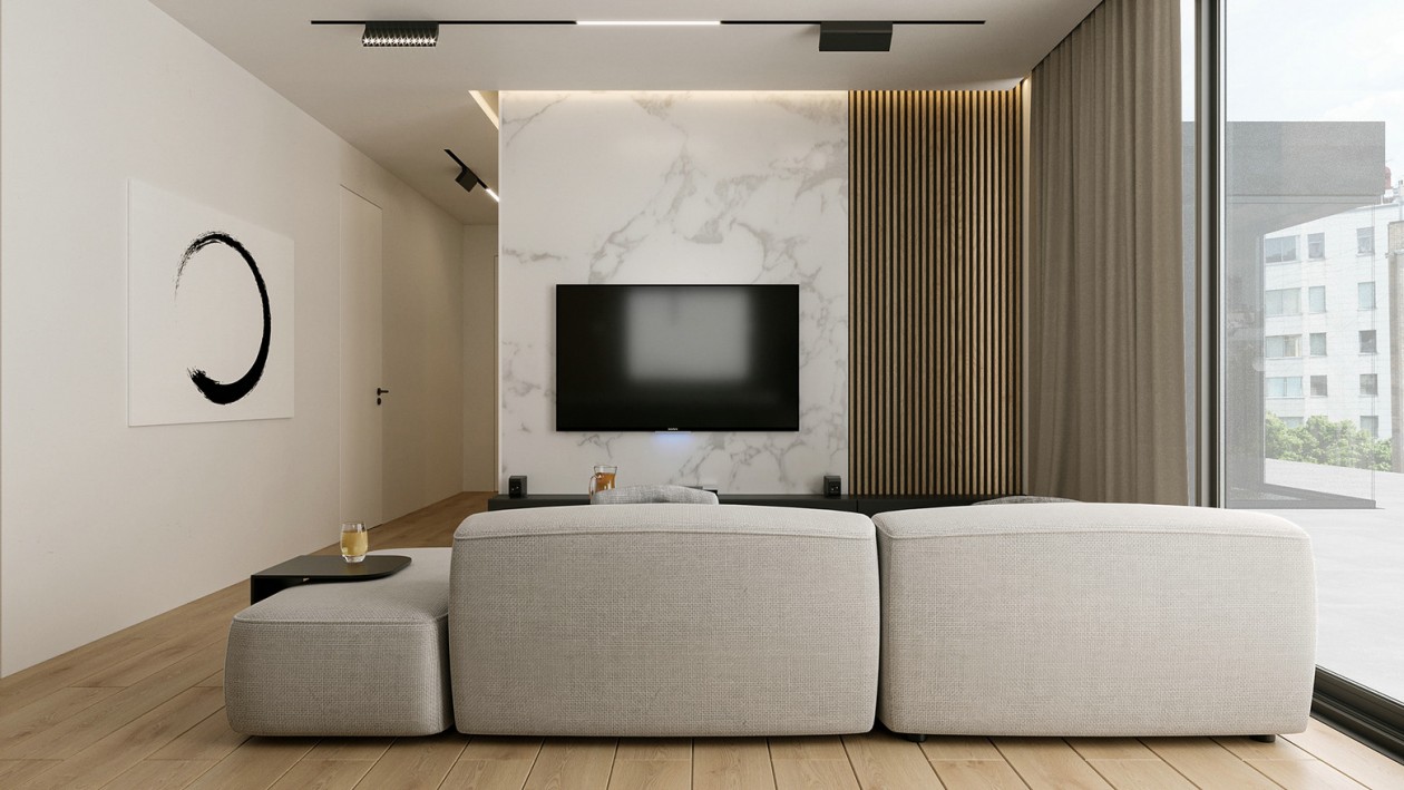 木质+简洁白 干净舒适 温暖住宅-1