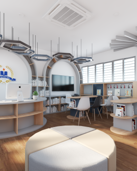 中学多媒体空间改图书馆项目丨越南河内