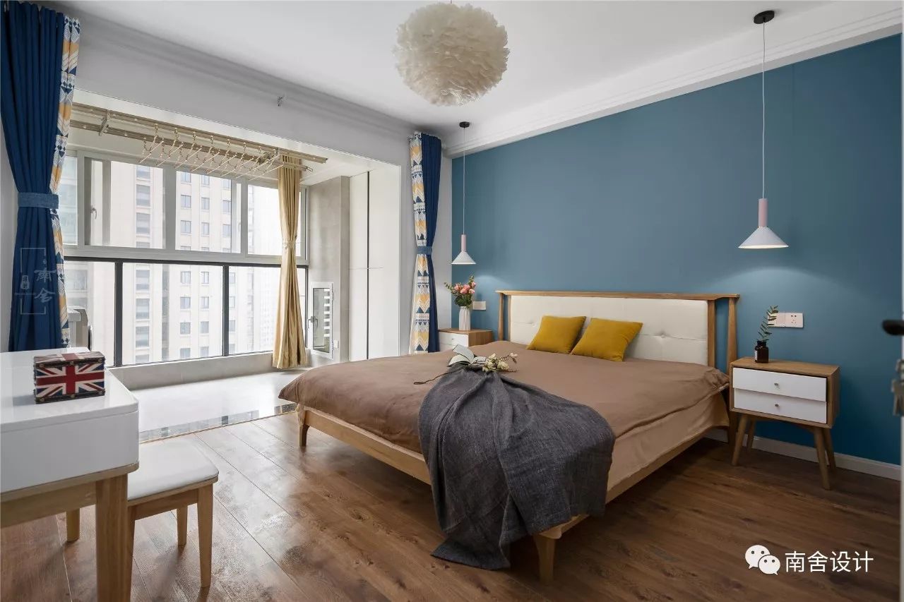 南舍空间设计新作《三原色》——旭日上城二期北欧风实景-37