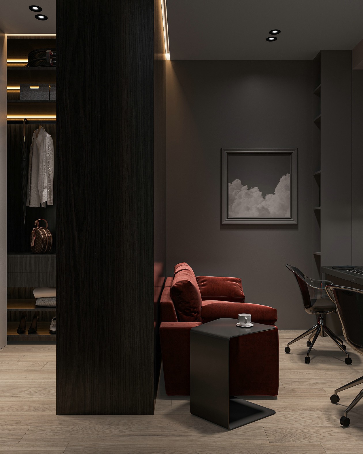 200㎡简约风公寓 优雅治愈的现代美学-9