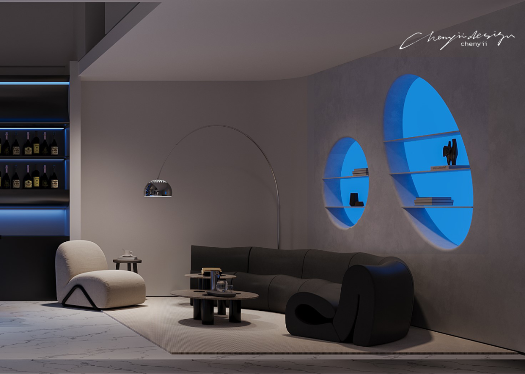 蓝调时刻 · 法式优雅与极简主义的完美融合丨中国洛阳丨忱意空间设计研究室-28