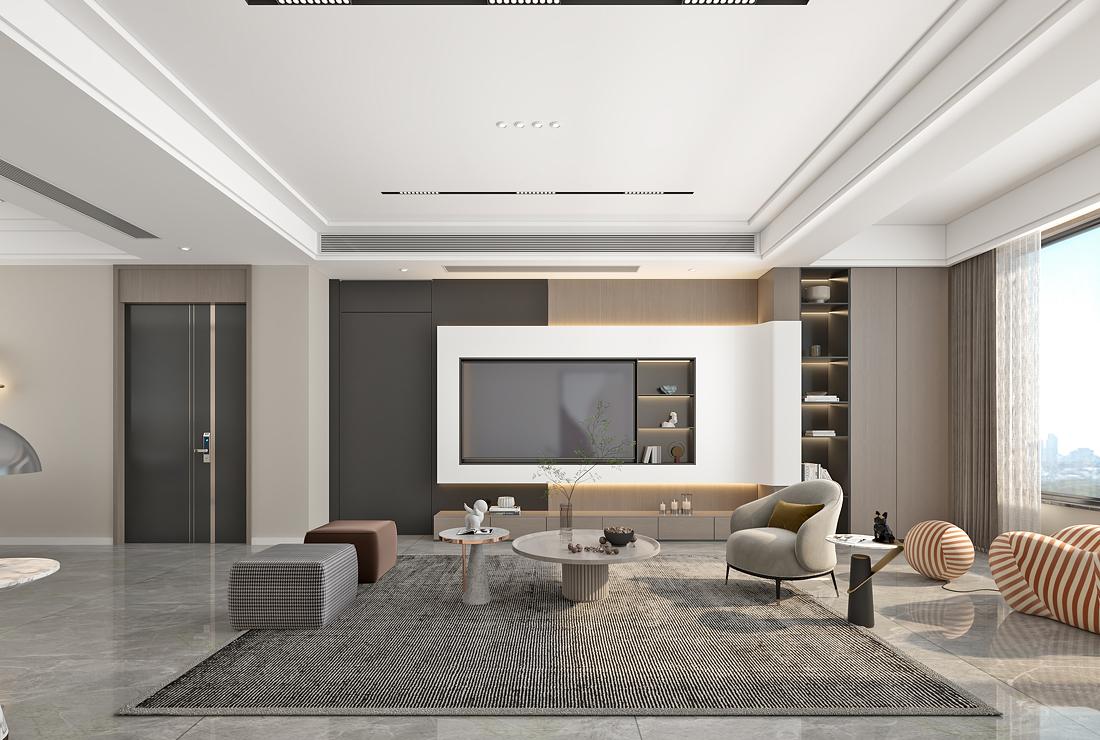 蓝泊湾现代简约风格餐厅设计-4