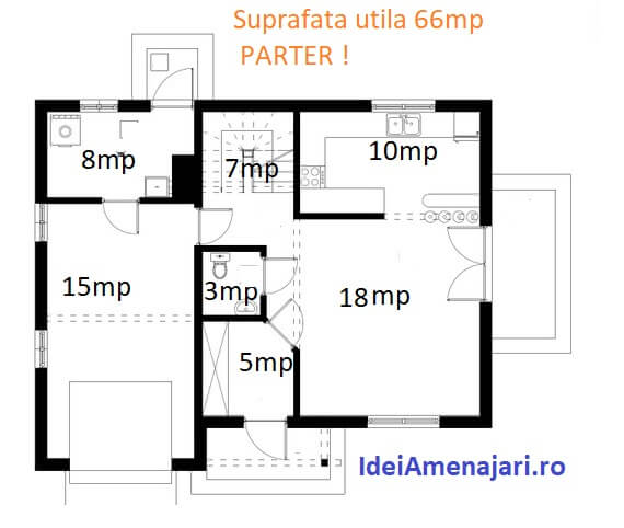加拿大式带阁楼和车库的小房子设计项目-17