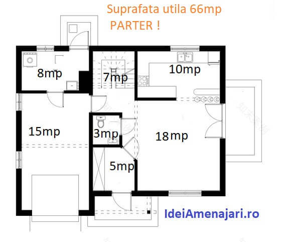 加拿大式带阁楼和车库的小房子设计项目-17